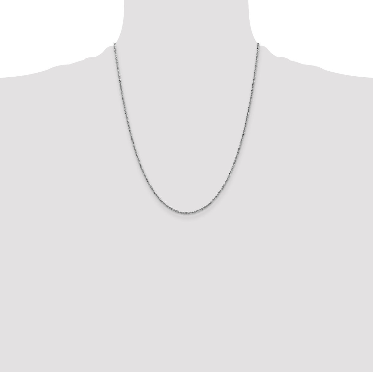 Gold (10K & 14K) Ropa Chain - 14k White Gold / 22 in / 1.7 mm