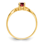 Gemstone Birthstone Ring - 14k Yellow Gold / Garnet