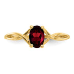 Gemstone Birthstone Ring - 14k Yellow Gold / Garnet