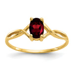 Gemstone Birthstone Ring - 14k Yellow Gold / Garnet