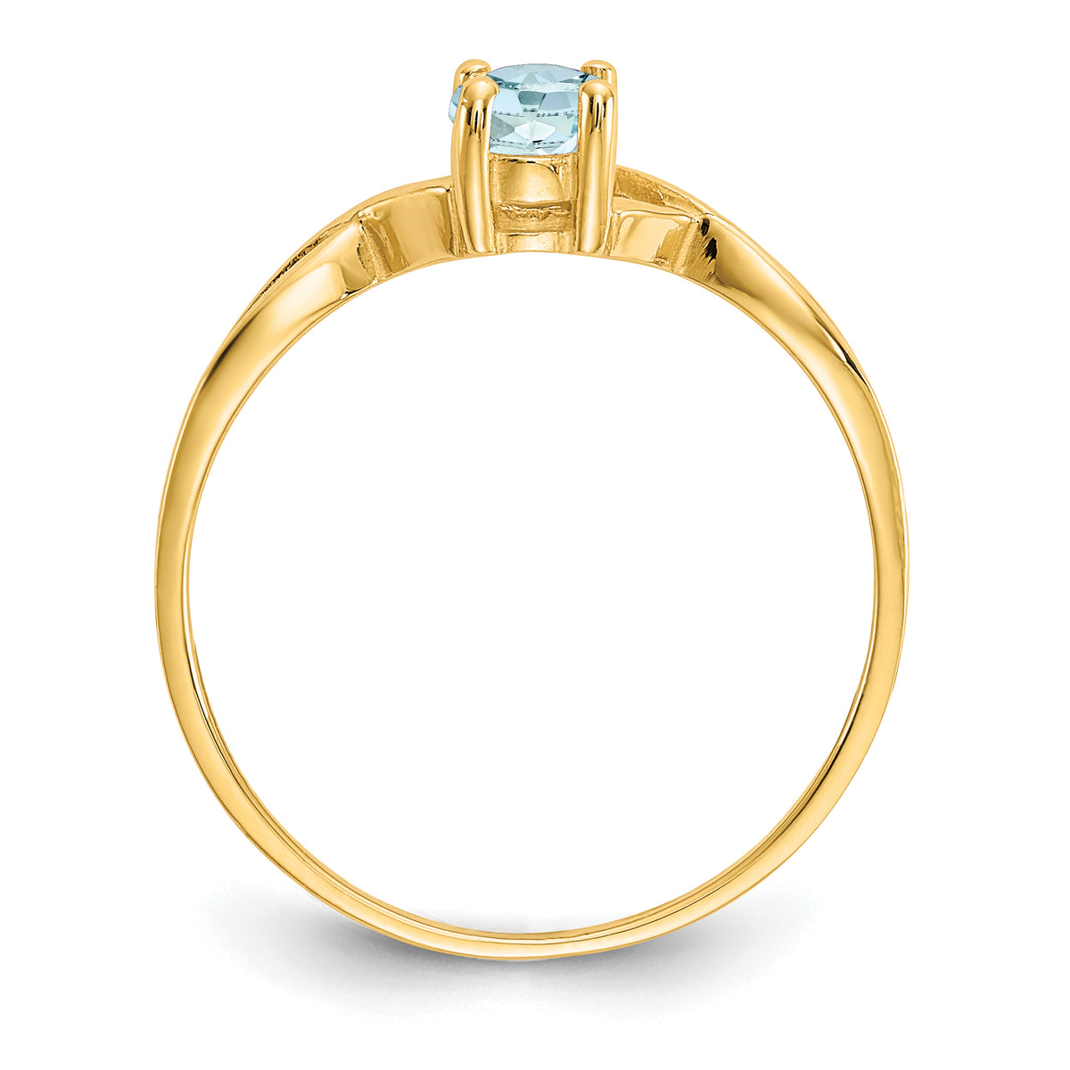 Gemstone Birthstone Ring - 14k Yellow Gold / Aquamarine