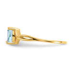 Gemstone Birthstone Ring - 14k Yellow Gold / Aquamarine