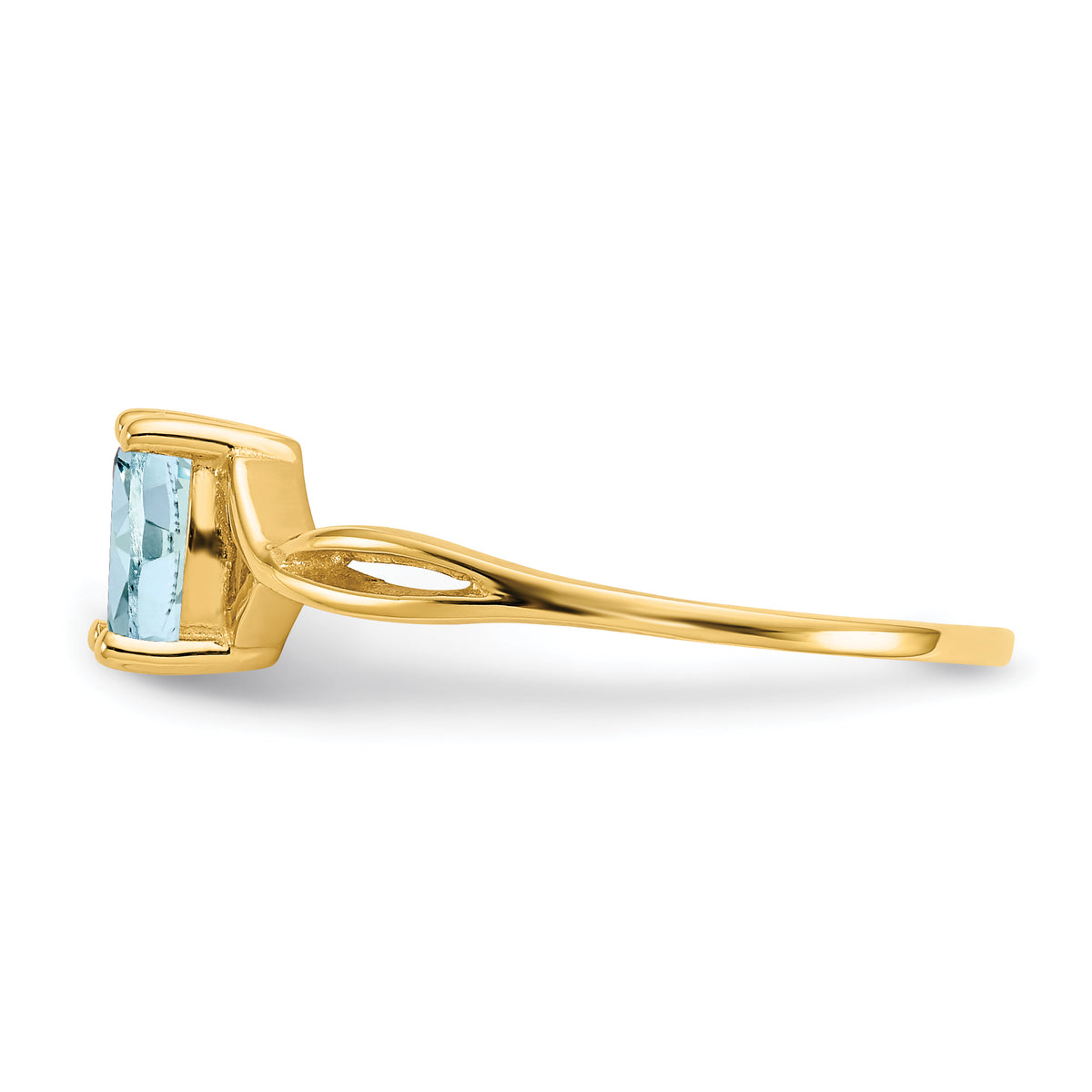 Gemstone Birthstone Ring - 14k Yellow Gold / Aquamarine