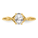 Gemstone Birthstone Ring - 14k Yellow Gold / Topaz (White)