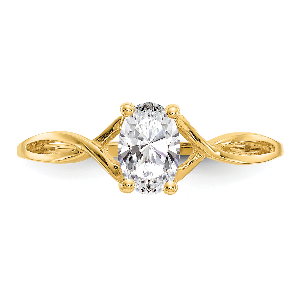Gemstone Birthstone Ring - 14k Yellow Gold / Topaz (White)
