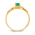 Gemstone Birthstone Ring - 14k Yellow Gold / Emerald