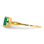 Gemstone Birthstone Ring - 14k Yellow Gold / Emerald