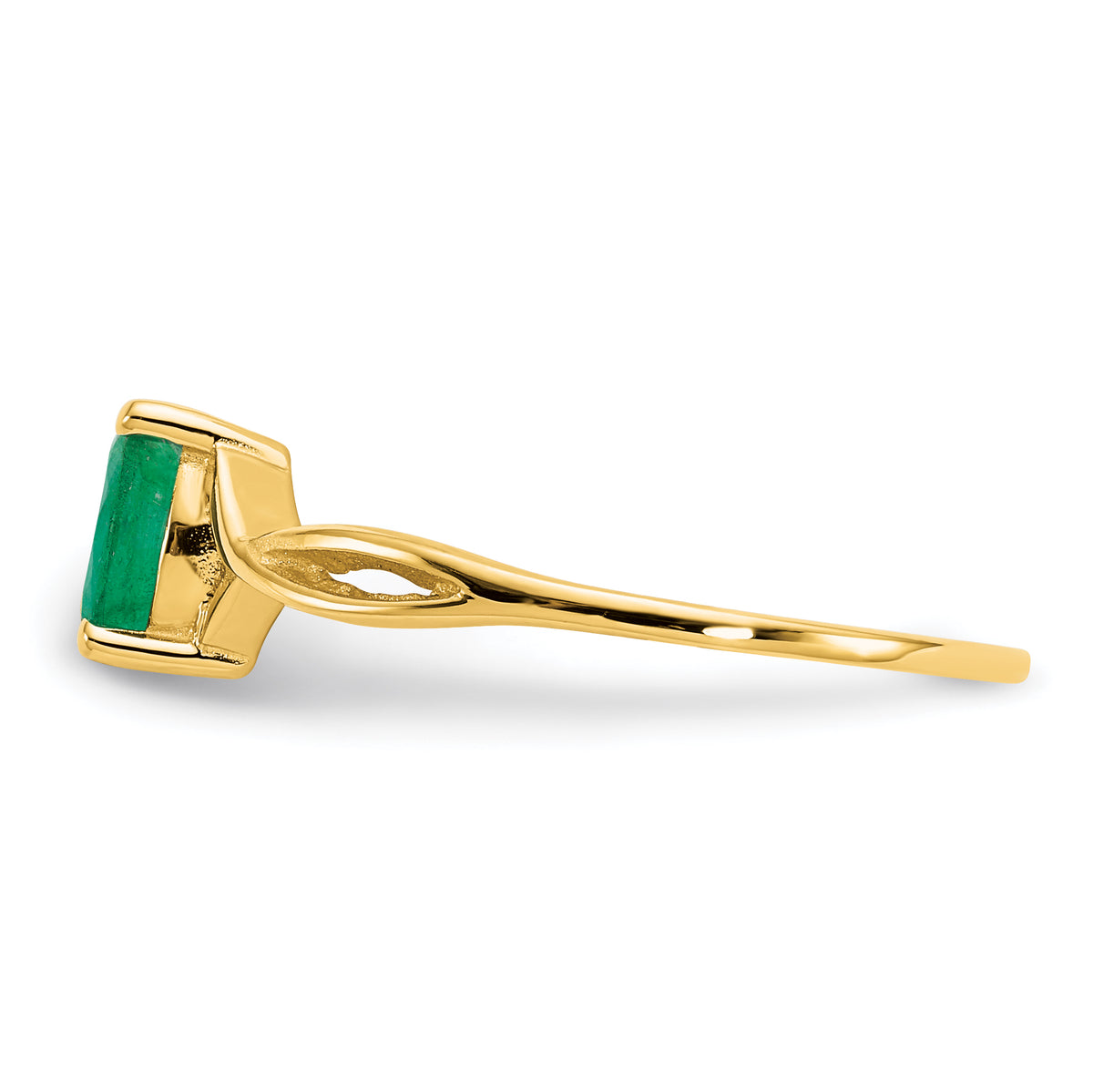 Gemstone Birthstone Ring - 14k Yellow Gold / Emerald