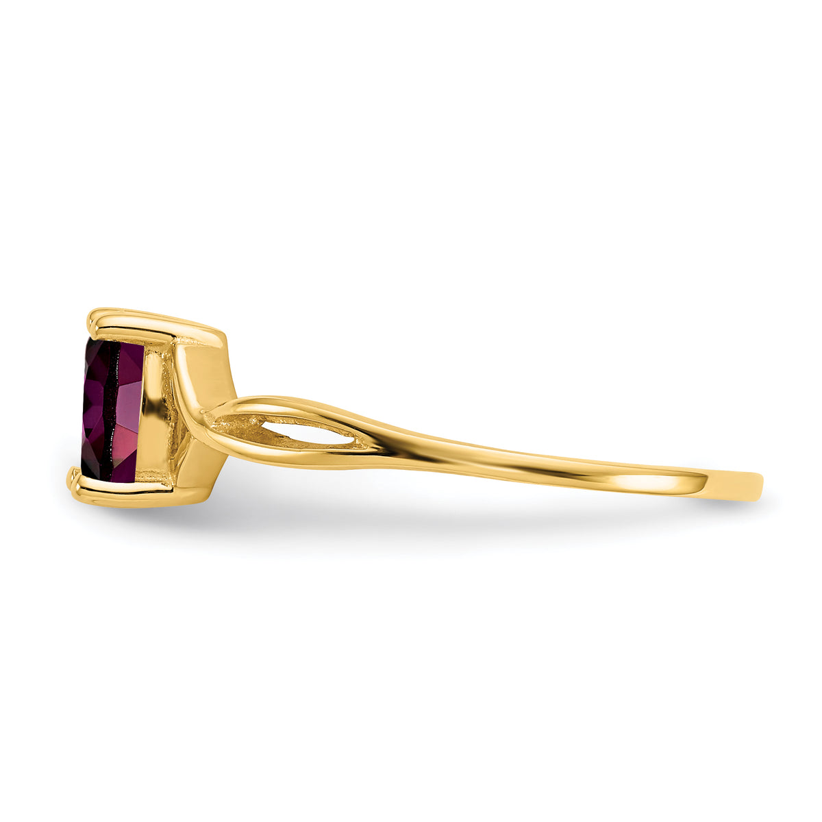 Gemstone Birthstone Ring - 14k Yellow Gold / Garnet (Rhodolite)