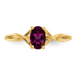 Gemstone Birthstone Ring - 14k Yellow Gold / Garnet (Rhodolite)
