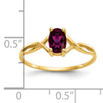 Gemstone Birthstone Ring - 14k Yellow Gold / Garnet (Rhodolite)