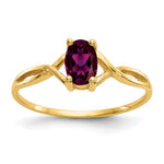 Gemstone Birthstone Ring - 14k Yellow Gold / Garnet (Rhodolite)