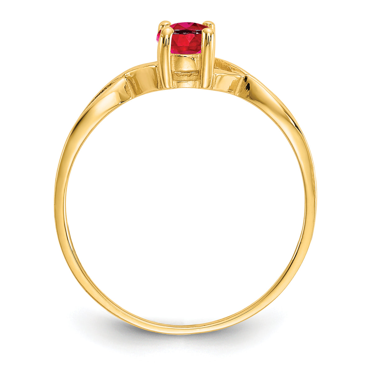 Gemstone Birthstone Ring - 14k Yellow Gold / Ruby