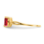 Gemstone Birthstone Ring - 14k Yellow Gold / Ruby