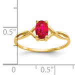 Gemstone Birthstone Ring - 14k Yellow Gold / Ruby