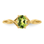 Gemstone Birthstone Ring - 14k Yellow Gold / Peridot