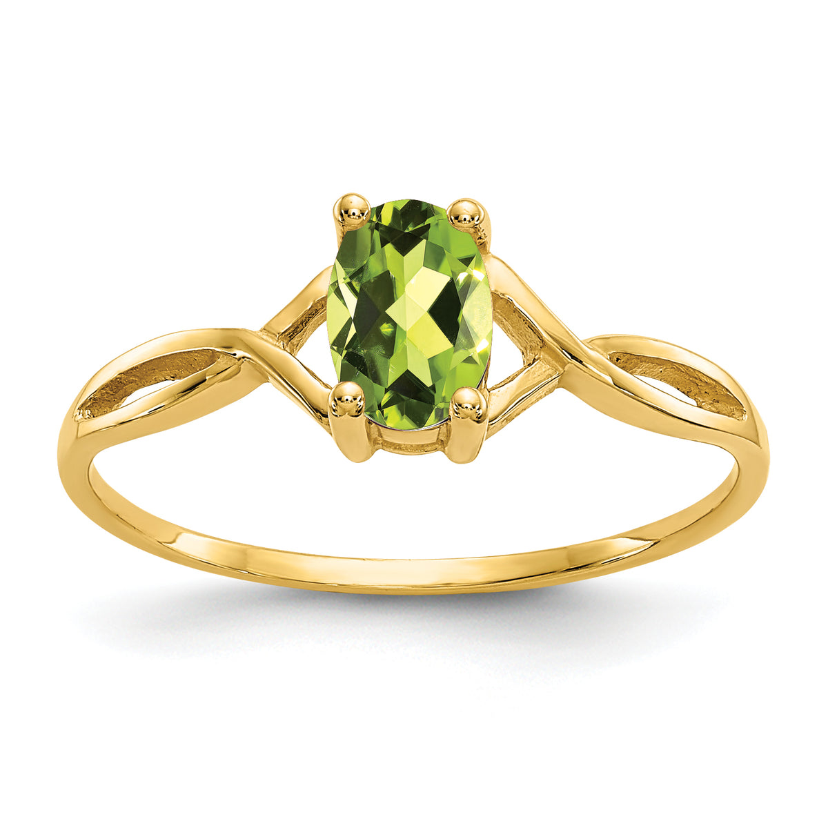 Gemstone Birthstone Ring - 14k Yellow Gold / Peridot