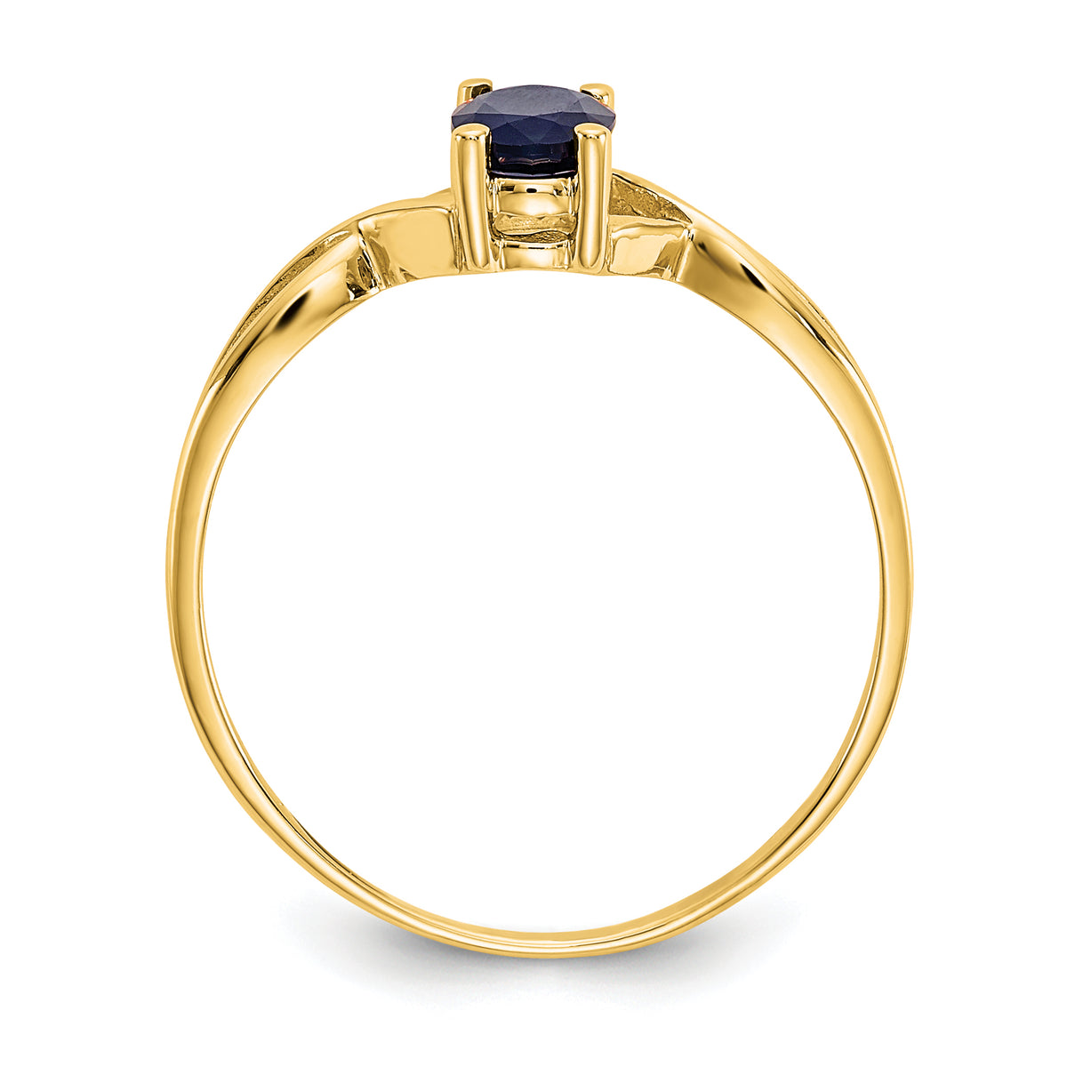 Gemstone Birthstone Ring - 14k Yellow Gold / Sapphire