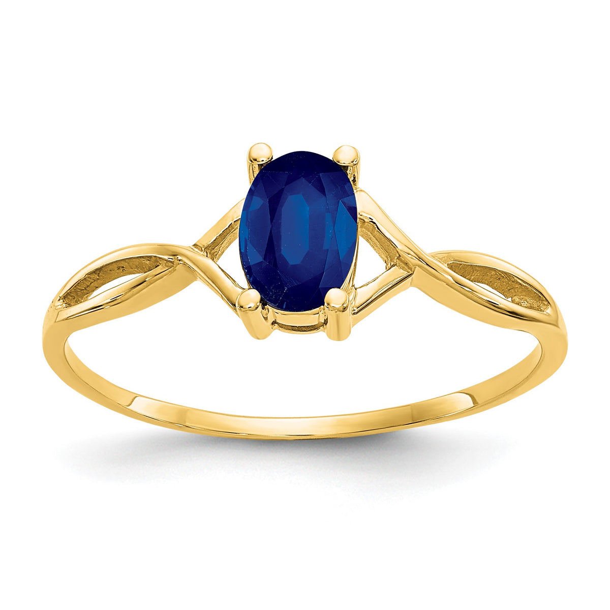 Gemstone Birthstone Ring - 14k Yellow Gold / Sapphire