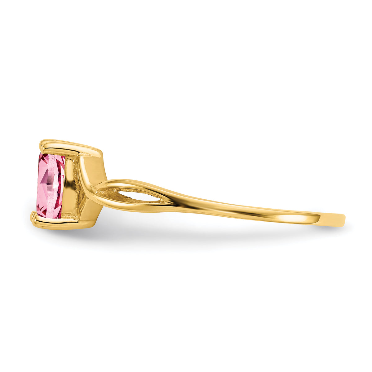 Gemstone Birthstone Ring - 14k Yellow Gold / Tourmaline (Pink)