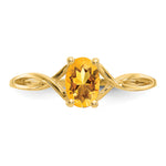 Gemstone Birthstone Ring - 14k Yellow Gold / Citrine