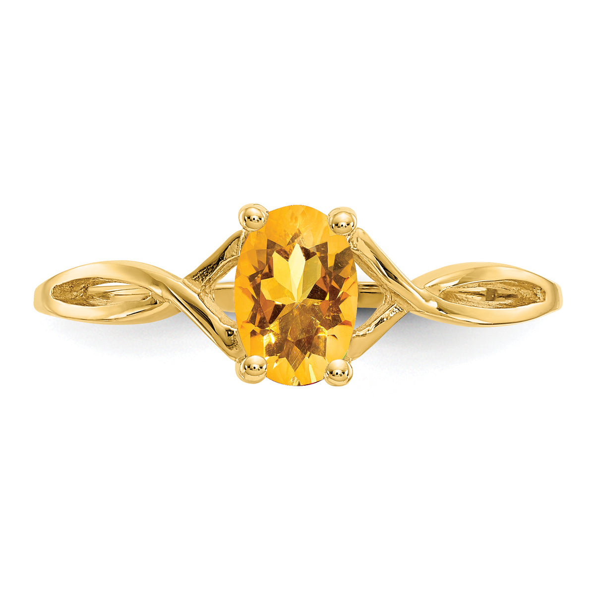 Gemstone Birthstone Ring - 14k Yellow Gold / Citrine