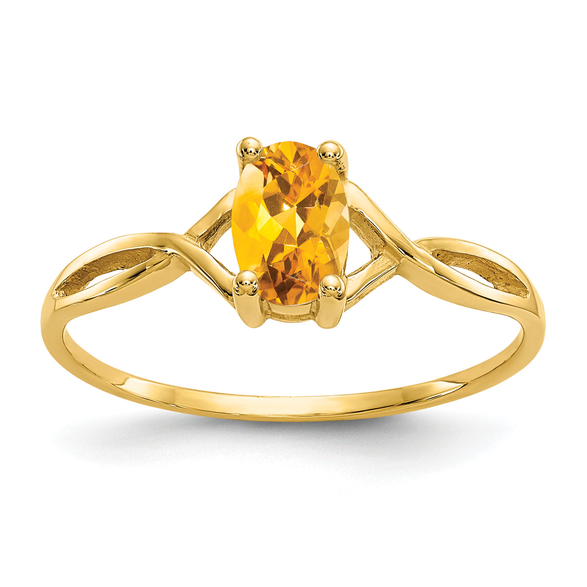 Gemstone Birthstone Ring - 14k Yellow Gold / Citrine