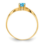 Gemstone Birthstone Ring - 14k Yellow Gold / Topaz (Swiss Blue)