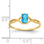 Gemstone Birthstone Ring - 14k Yellow Gold / Topaz (Swiss Blue)