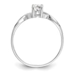 Gemstone Birthstone Ring - 14k White Gold / Topaz (White)