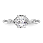 Gemstone Birthstone Ring - 14k White Gold / Topaz (White)