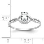 Gemstone Birthstone Ring - 14k White Gold / Topaz (White)