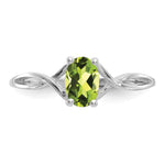 Gemstone Birthstone Ring - 14k White Gold / Peridot