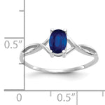 Gemstone Birthstone Ring - 14k White Gold / Sapphire