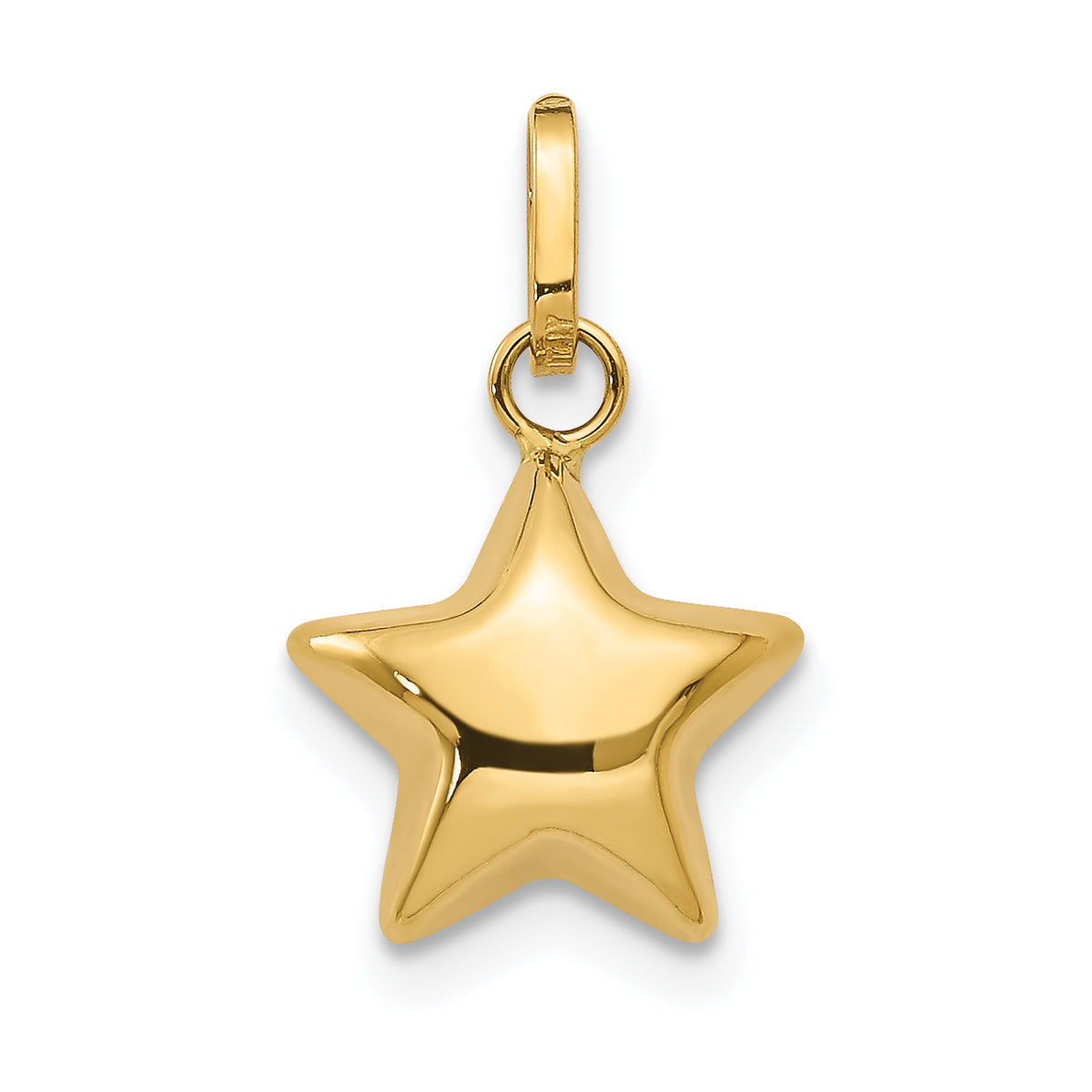 Gold Polished Celestial Pendant - 10.2 x 11.5 mm