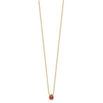 14k Yellow Gold Children's Enameled Ladybug Necklace, 17-18 inch, view 2
