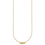 14k Yellow Gold Chain with Four 4mm Spacer Beads 18 inch Necklace, view 2
