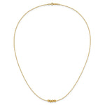 14k Yellow Gold Chain with Four 4mm Spacer Beads 18 inch Necklace, view 5