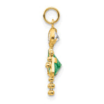 Birthstone Girl Charm - 14k Yellow Gold / August