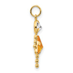 Birthstone Girl Charm - 14k Yellow Gold / November