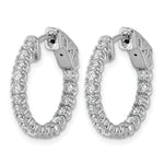 True Origin Lab Grown Diamond Round Hoops with Safety Clasps - 14k White Gold