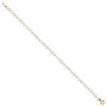 14k Madi K 3-4mm White Egg Shape Freshwater Cultured Pearl 6 inch Bracelet, view 2