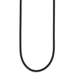 14k Yellow 3mm 16 inch Black Rubber Cord Necklace