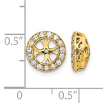 14k 1/3 carat A Diamond Circle Earring Jackets