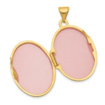 Gold Polished Oval Locket - 14k Yellow Gold / 17 mm