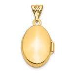 Gold Polished Oval Locket - 14k Yellow Gold / 11 mm