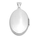 Gold Polished Oval Locket - 14k White Gold / 19.55 mm