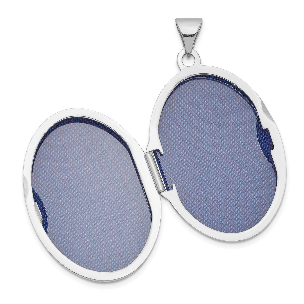 Gold Polished Oval Locket - 14k White Gold / 19.55 mm