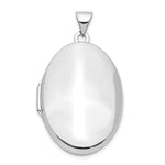 Gold Polished Oval Locket - 14k White Gold / 19.55 mm