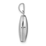 Gold Polished Oval Locket - 14k White Gold / 11.15 mm